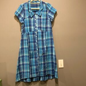 Tulip Blue Plaid Dress